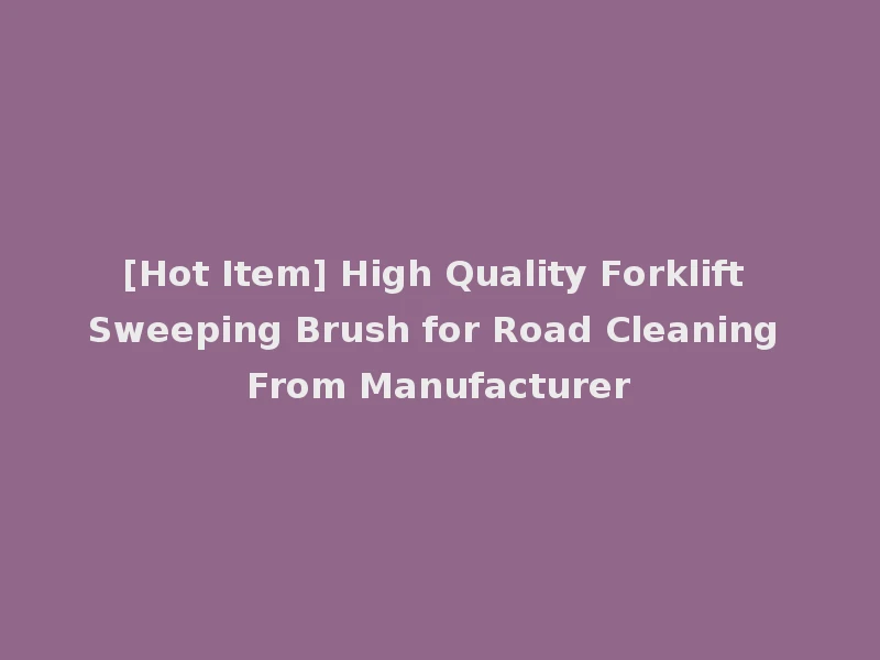 [Hot Item] High Quality Forklift Sweeping Brush for Road Cleaning From Manufacturer
