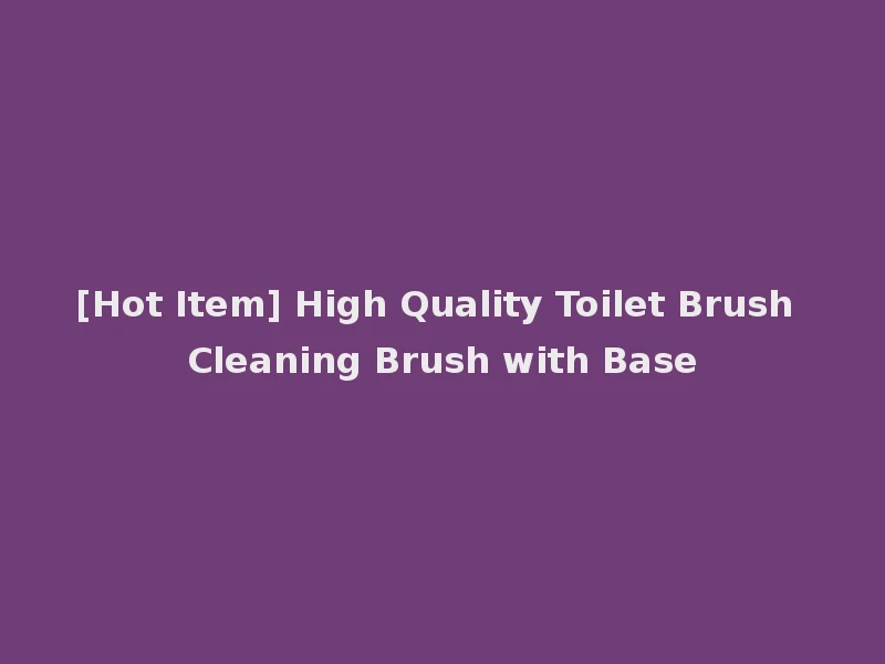 [Hot Item] High Quality Toilet Brush Cleaning Brush with Base