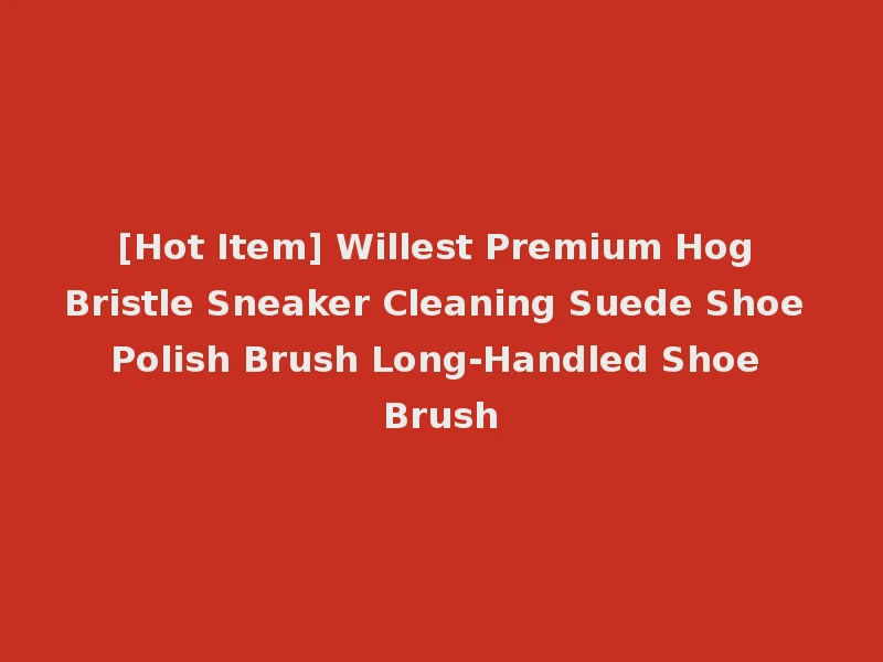 [Hot Item] Willest Premium Hog Bristle Sneaker Cleaning Suede Shoe Polish Brush Long-Handled Shoe Brush