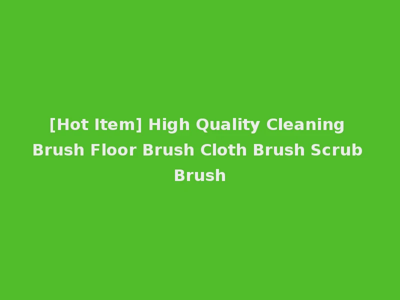 [Hot Item] High Quality Cleaning Brush Floor Brush Cloth Brush Scrub Brush