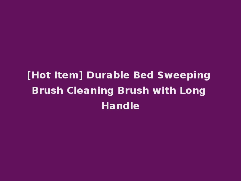 [Hot Item] Durable Bed Sweeping Brush Cleaning Brush with Long Handle