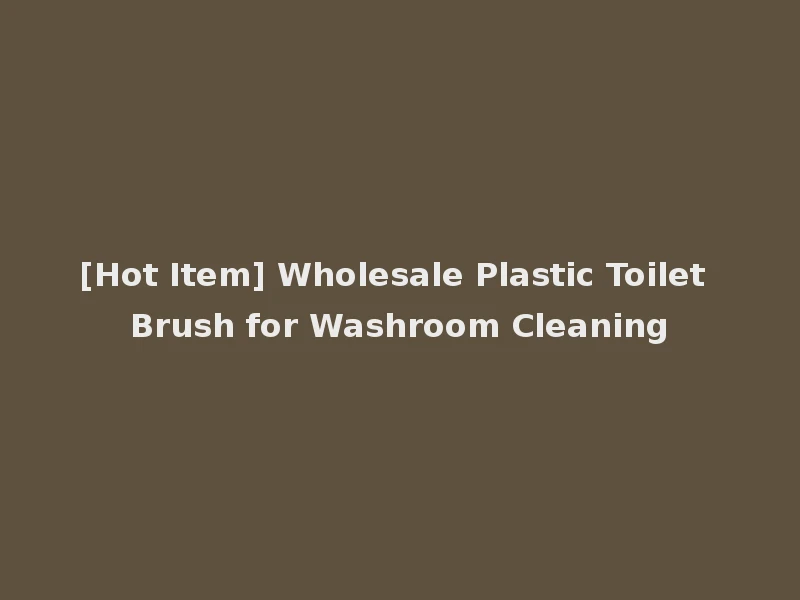 [Hot Item] Wholesale Plastic Toilet Brush for Washroom Cleaning