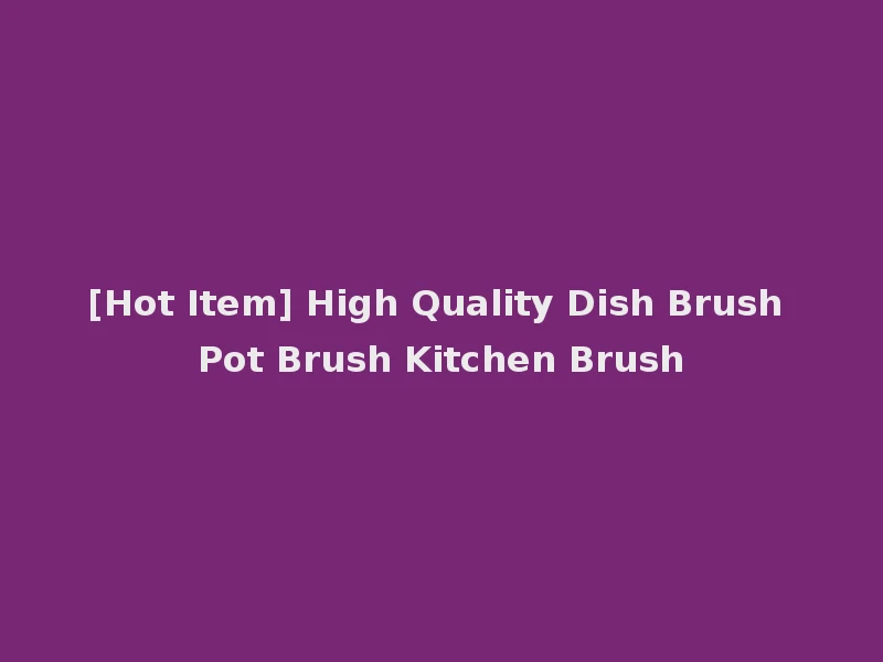 [Hot Item] High Quality Dish Brush Pot Brush Kitchen Brush