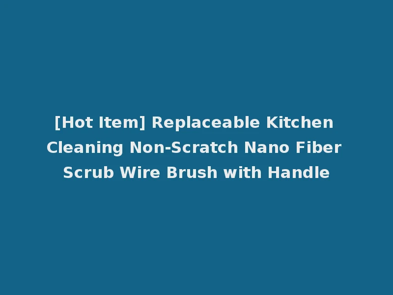 [Hot Item] Replaceable Kitchen Cleaning Non-Scratch Nano Fiber Scrub Wire Brush with Handle