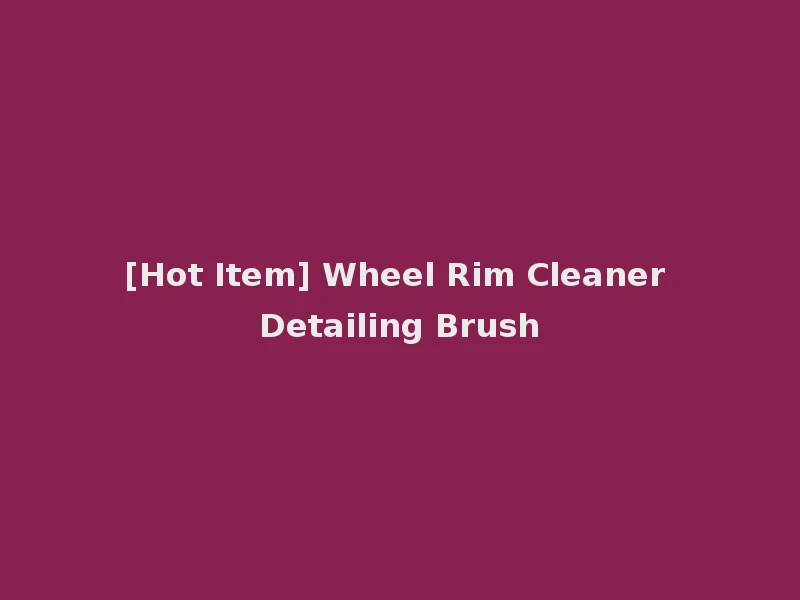 [Hot Item] Wheel Rim Cleaner Detailing Brush