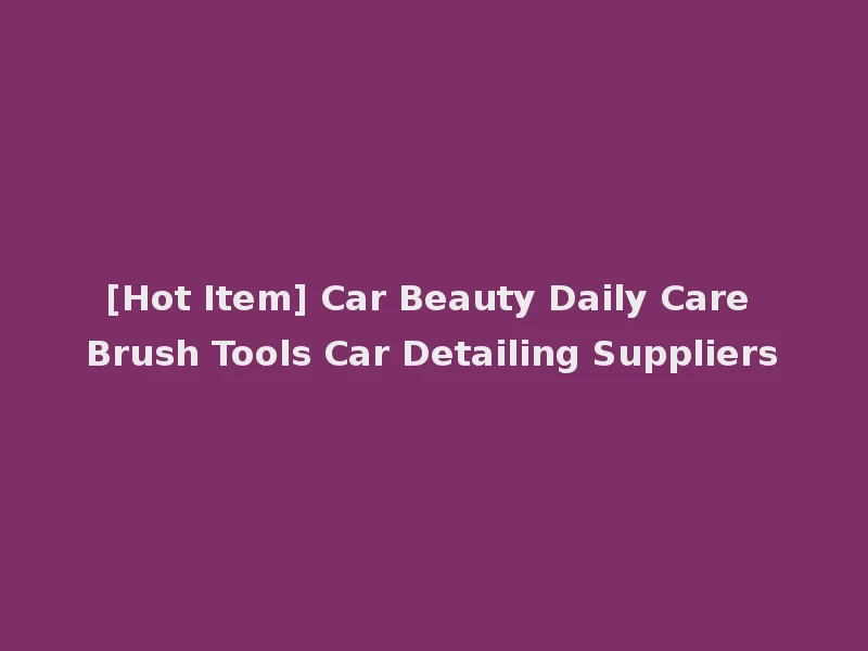 [Hot Item] Car Beauty Daily Care Brush Tools Car Detailing Suppliers