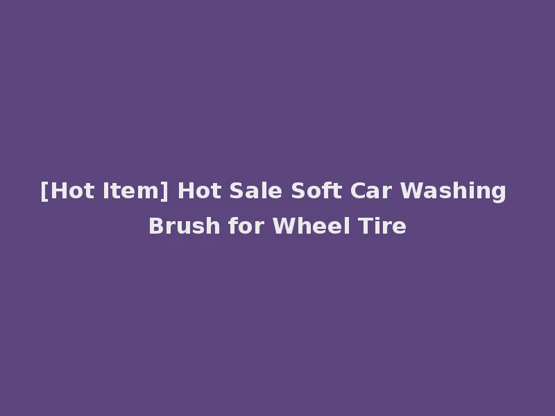 [Hot Item] Hot Sale Soft Car Washing Brush for Wheel Tire