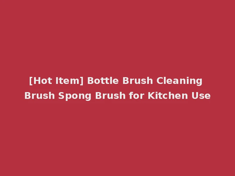[Hot Item] Bottle Brush Cleaning Brush Spong Brush for Kitchen Use