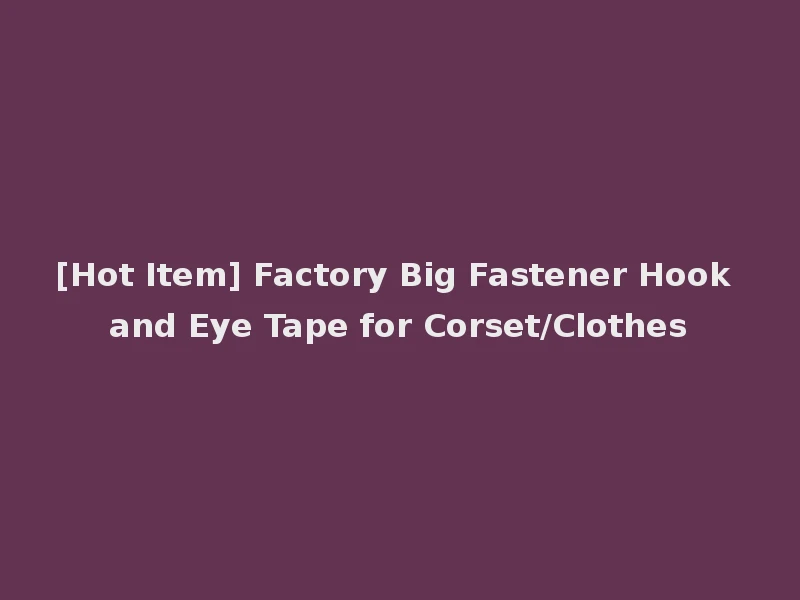 [Hot Item] Factory Big Fastener Hook and Eye Tape for Corset/Clothes