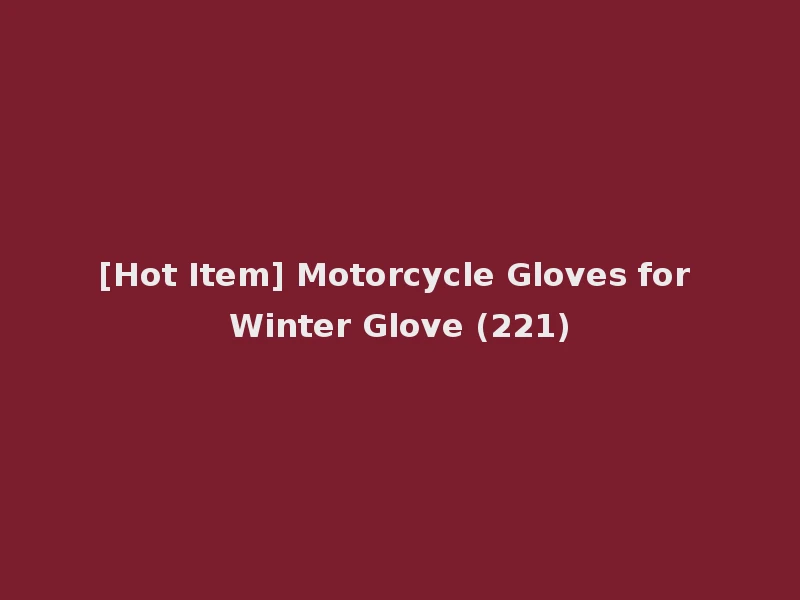 [Hot Item] Motorcycle Gloves for Winter Glove (221)