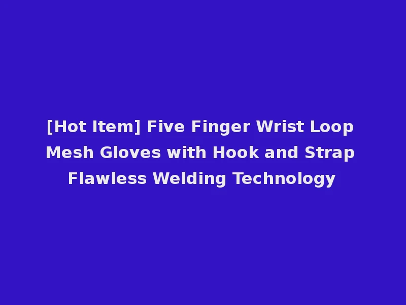 [Hot Item] Five Finger Wrist Loop Mesh Gloves with Hook and Strap Flawless Welding Technology