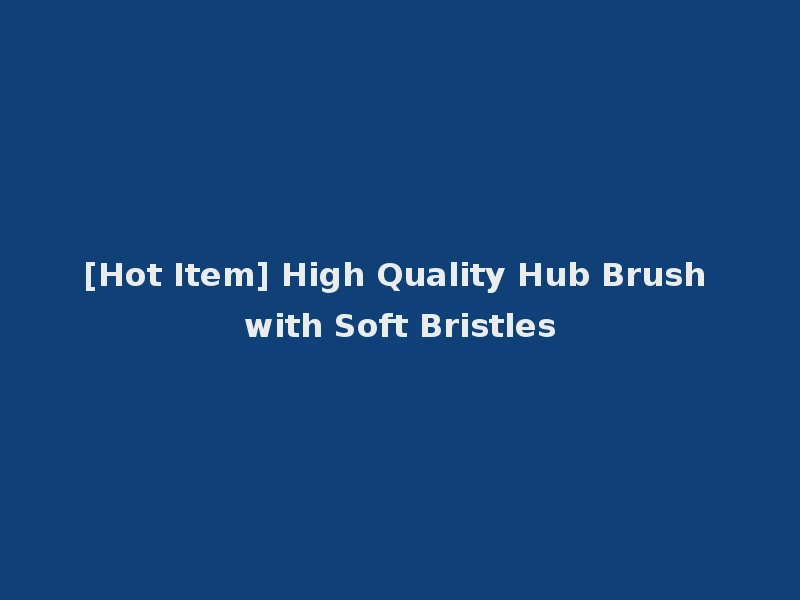 [Hot Item] High Quality Hub Brush with Soft Bristles