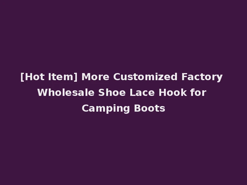 [Hot Item] More Customized Factory Wholesale Shoe Lace Hook for Camping Boots