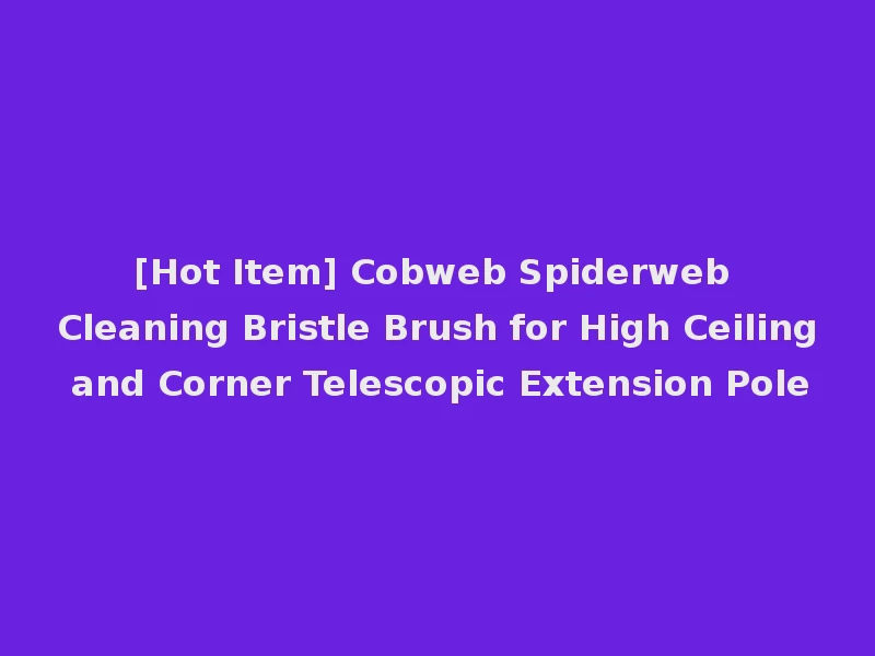 [Hot Item] Cobweb Spiderweb Cleaning Bristle Brush for High Ceiling and Corner Telescopic Extension Pole