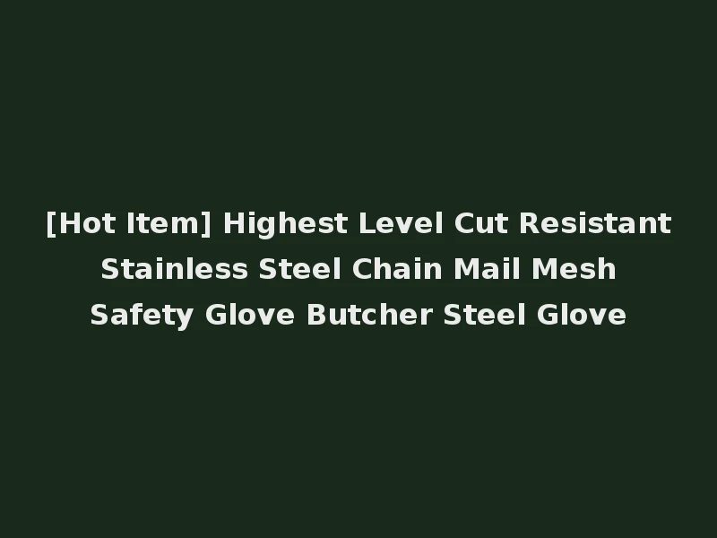 [Hot Item] Highest Level Cut Resistant Stainless Steel Chain Mail Mesh Safety Glove Butcher Steel Glove