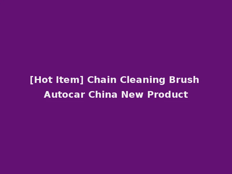 [Hot Item] Chain Cleaning Brush Autocar China New Product