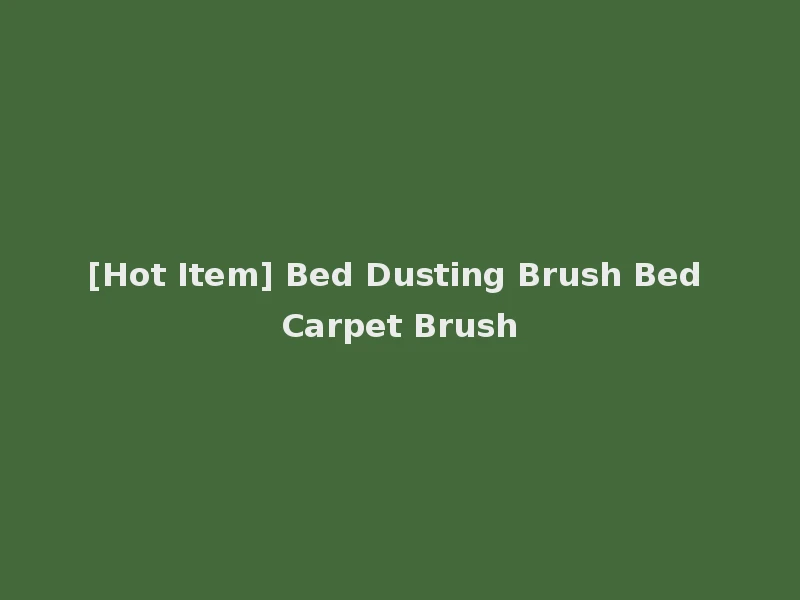 [Hot Item] Bed Dusting Brush Bed Carpet Brush