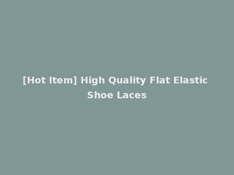 [Hot Item] High Quality Flat Elastic Shoe Laces