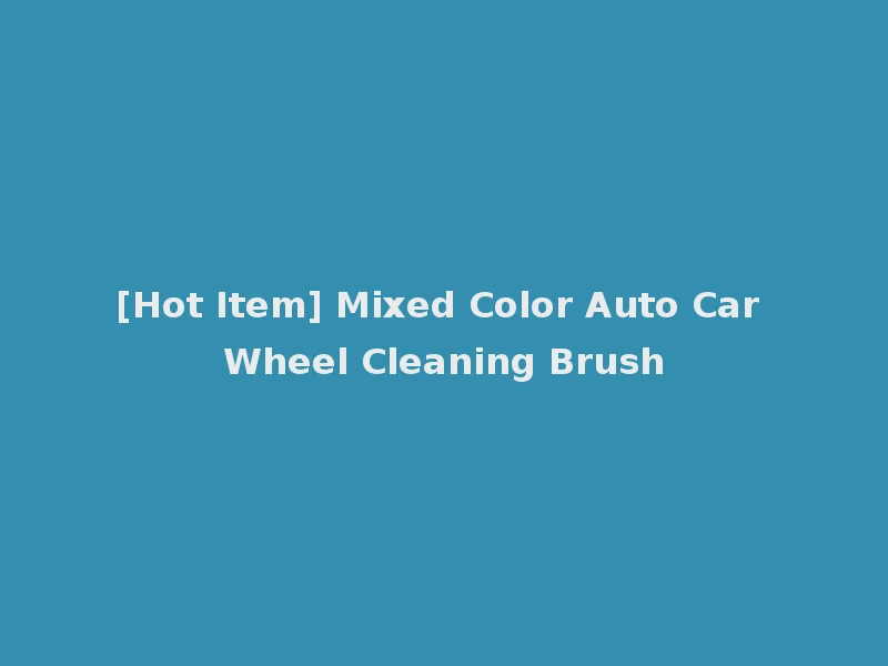 [Hot Item] Mixed Color Auto Car Wheel Cleaning Brush