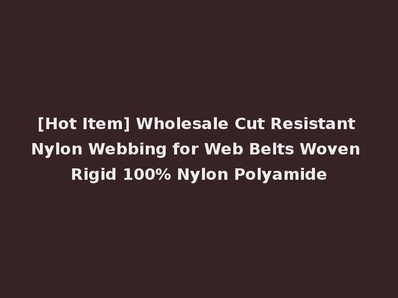 [Hot Item] Wholesale Cut Resistant Nylon Webbing for Web Belts Woven Rigid 100% Nylon Polyamide