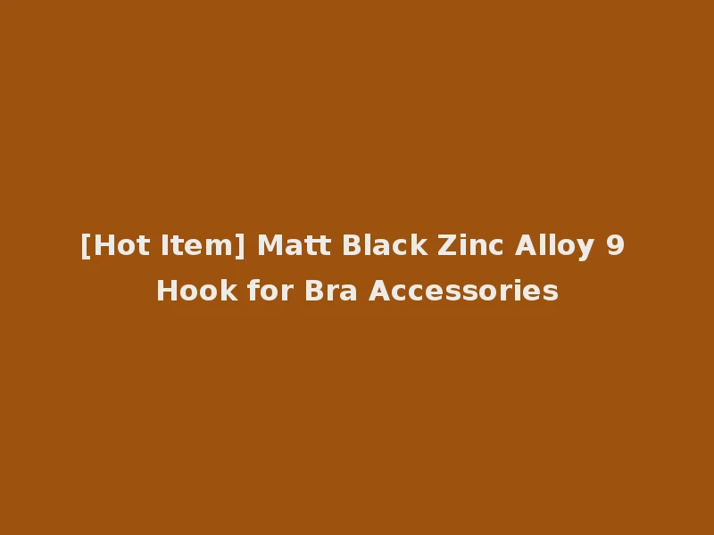 [Hot Item] Matt Black Zinc Alloy 9 Hook for Bra Accessories