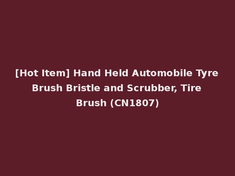 [Hot Item] Hand Held Automobile Tyre Brush Bristle and Scrubber, Tire Brush (CN1807)