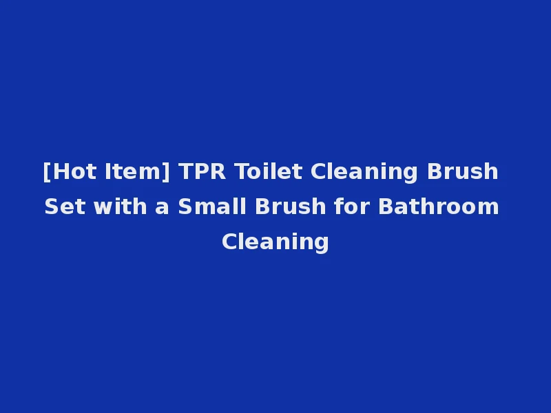 [Hot Item] TPR Toilet Cleaning Brush Set with a Small Brush for Bathroom Cleaning