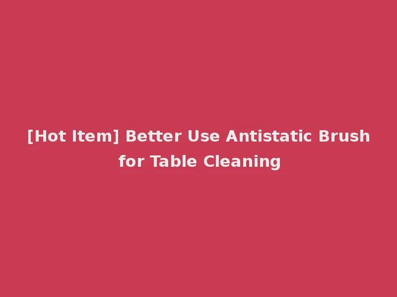 [Hot Item] Better Use Antistatic Brush for Table Cleaning