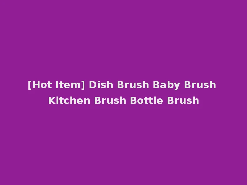 [Hot Item] Dish Brush Baby Brush Kitchen Brush Bottle Brush