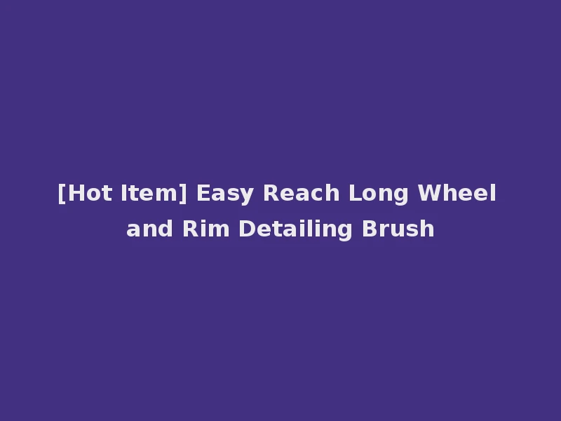 [Hot Item] Easy Reach Long Wheel and Rim Detailing Brush