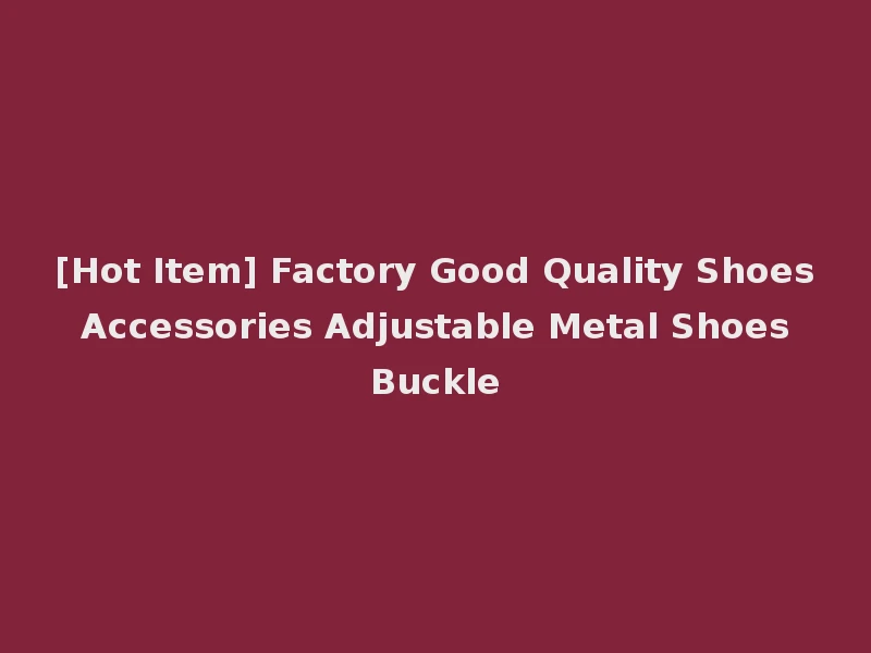 [Hot Item] Factory Good Quality Shoes Accessories Adjustable Metal Shoes Buckle