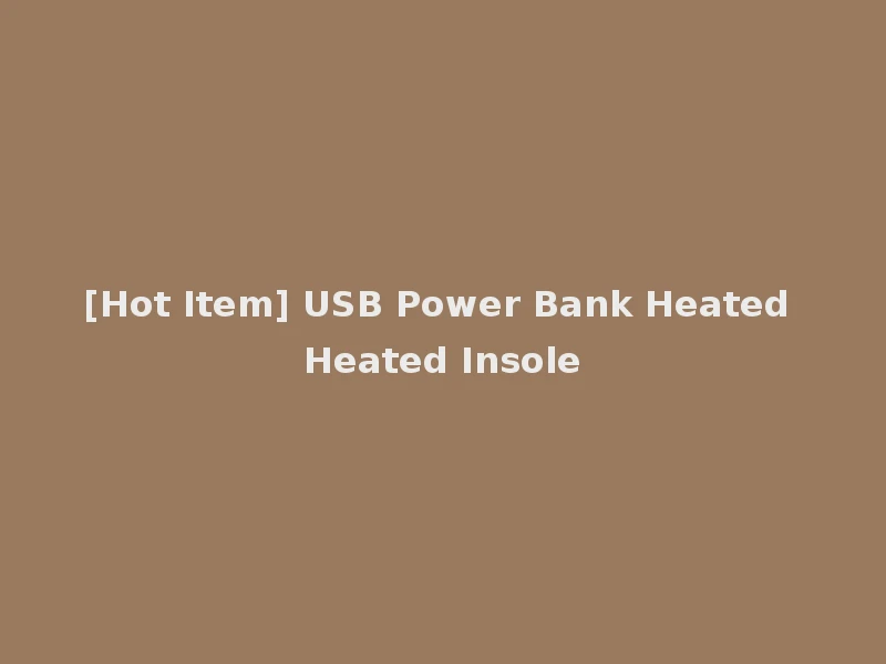 [Hot Item] USB Power Bank Heated Heated Insole