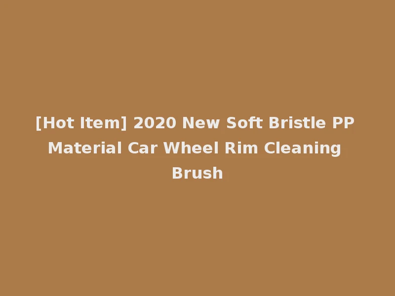 [Hot Item] 2020 New Soft Bristle PP Material Car Wheel Rim Cleaning Brush