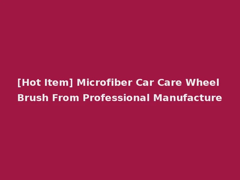 [Hot Item] Microfiber Car Care Wheel Brush From Professional Manufacture
