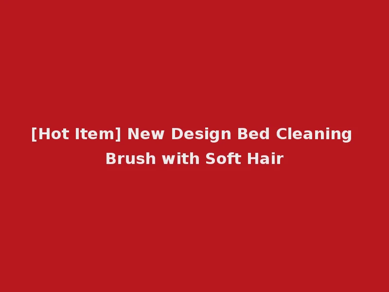 [Hot Item] New Design Bed Cleaning Brush with Soft Hair