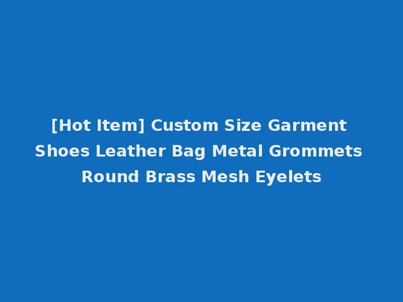 [Hot Item] Custom Size Garment Shoes Leather Bag Metal Grommets Round Brass Mesh Eyelets