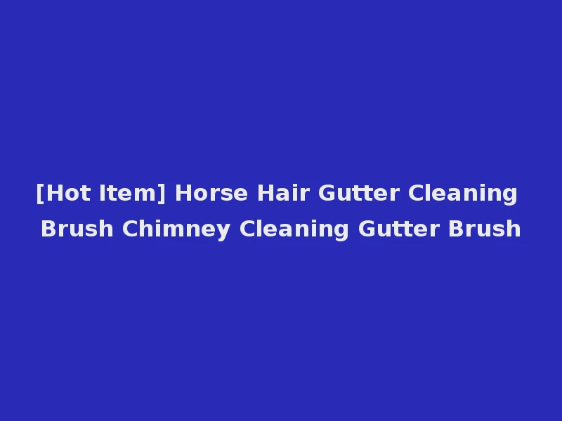 [Hot Item] Horse Hair Gutter Cleaning Brush Chimney Cleaning Gutter Brush