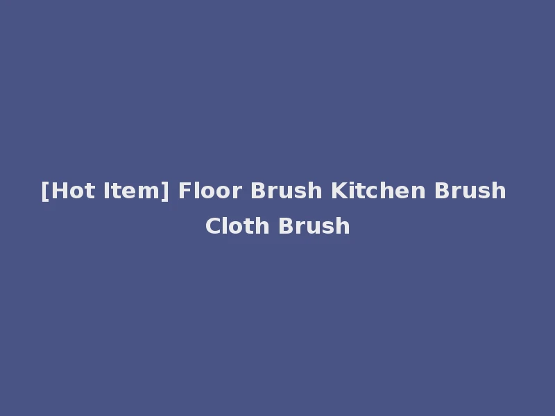 [Hot Item] Floor Brush Kitchen Brush Cloth Brush