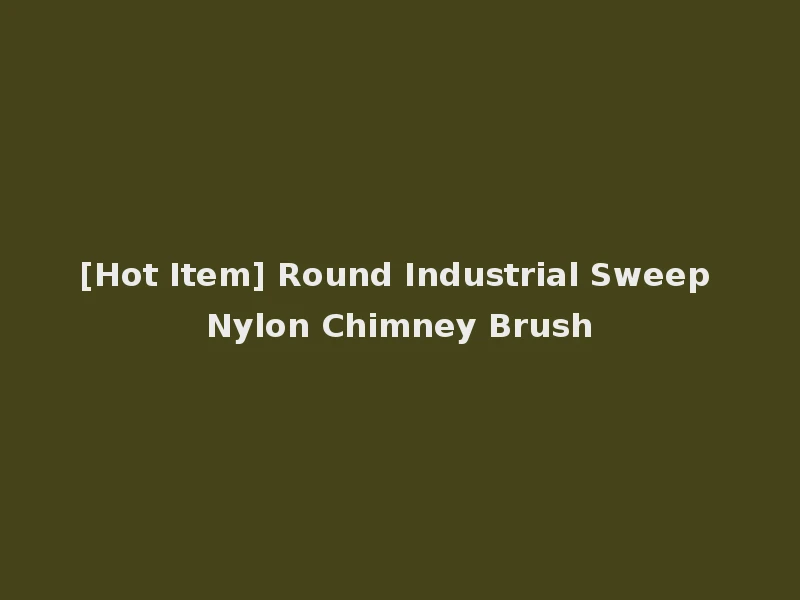 [Hot Item] Round Industrial Sweep Nylon Chimney Brush