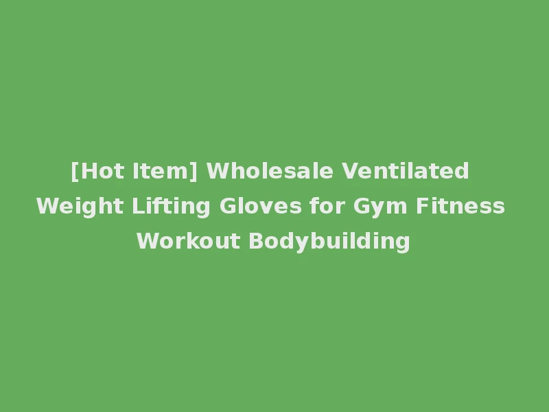 [Hot Item] Wholesale Ventilated Weight Lifting Gloves for Gym Fitness Workout Bodybuilding