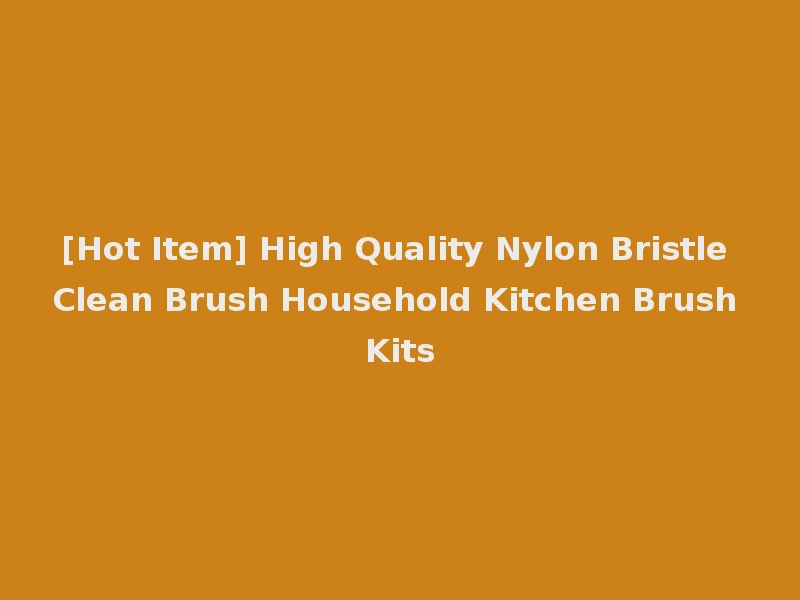 [Hot Item] High Quality Nylon Bristle Clean Brush Household Kitchen Brush Kits