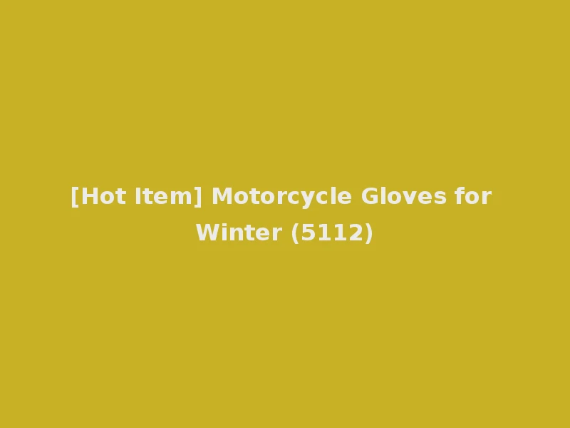 [Hot Item] Motorcycle Gloves for Winter (5112)