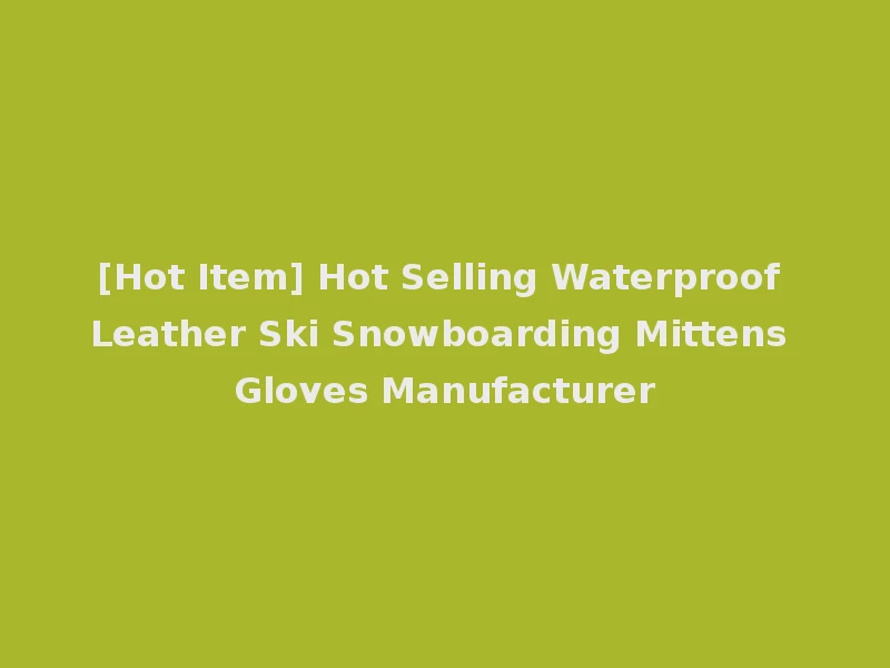 [Hot Item] Hot Selling Waterproof Leather Ski Snowboarding Mittens Gloves Manufacturer