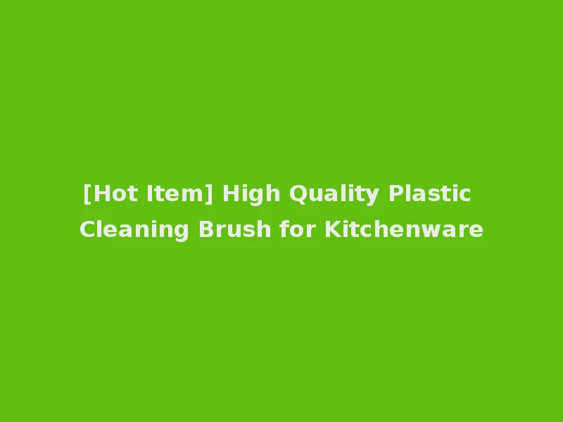 [Hot Item] High Quality Plastic Cleaning Brush for Kitchenware