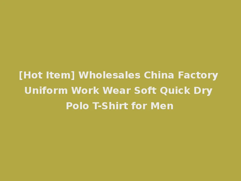 [Hot Item] Wholesales China Factory Uniform Work Wear Soft Quick Dry Polo T-Shirt for Men