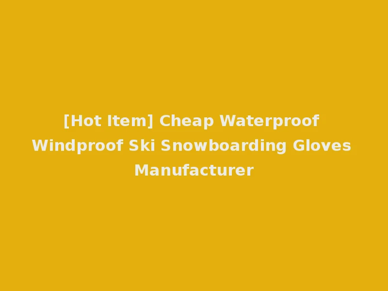[Hot Item] Cheap Waterproof Windproof Ski Snowboarding Gloves Manufacturer