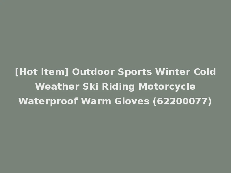 [Hot Item] Outdoor Sports Winter Cold Weather Ski Riding Motorcycle Waterproof Warm Gloves (62200077)