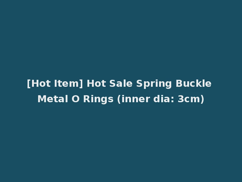 [Hot Item] Hot Sale Spring Buckle Metal O Rings (inner dia: 3cm)