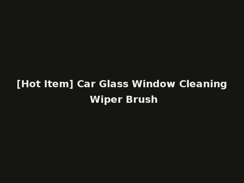 [Hot Item] Car Glass Window Cleaning Wiper Brush