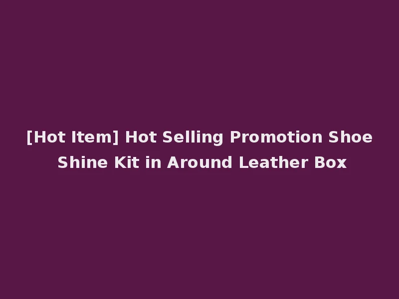 [Hot Item] Hot Selling Promotion Shoe Shine Kit in Around Leather Box